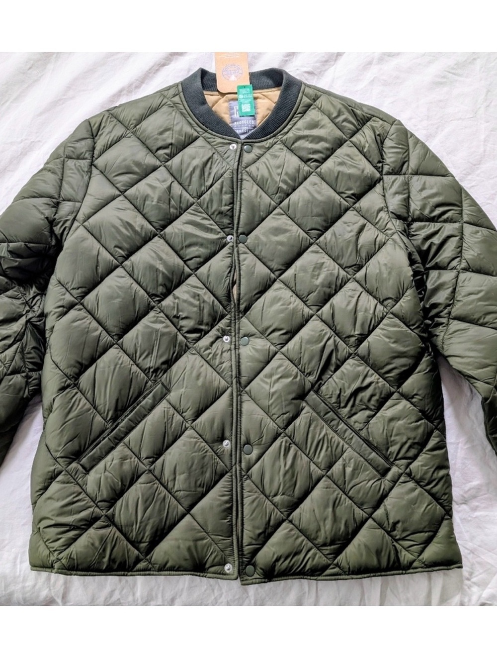 GAP Olive Quilted Puffer Jacket